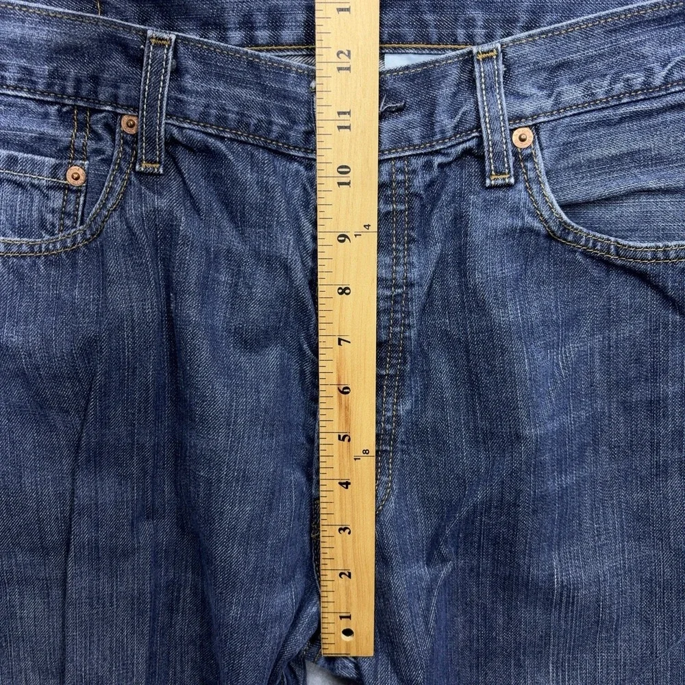 Y2K Levi's 501 Jeans Mens 36x34 Blue Denim Fade Straight Leg Button Fly WPL 423